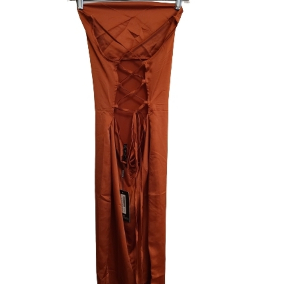 NWT Pretty Little Thing Cowl Neck Party Bodycon Midi Dress - Picture 7 of 7